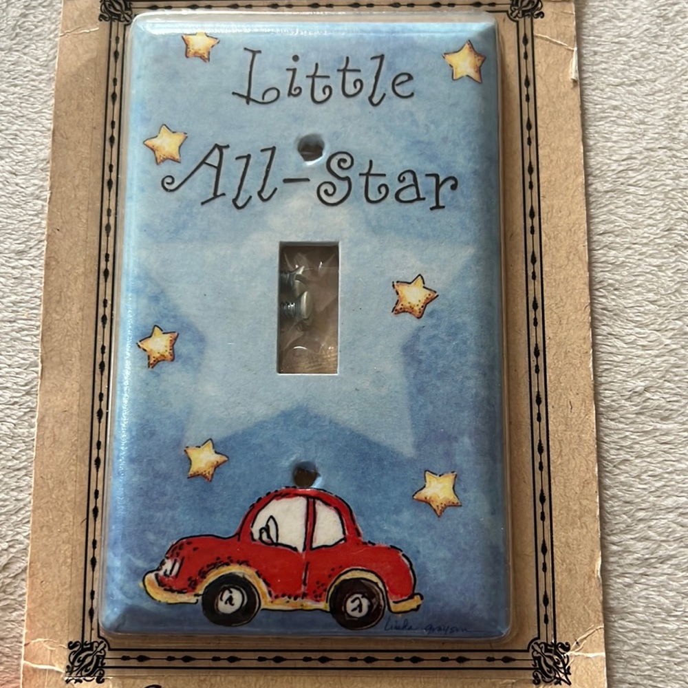Children’s Bedroom Light Switch Plate - Little All-Star